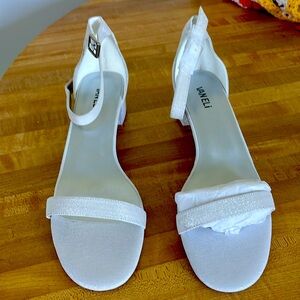 Silver dressy sandals